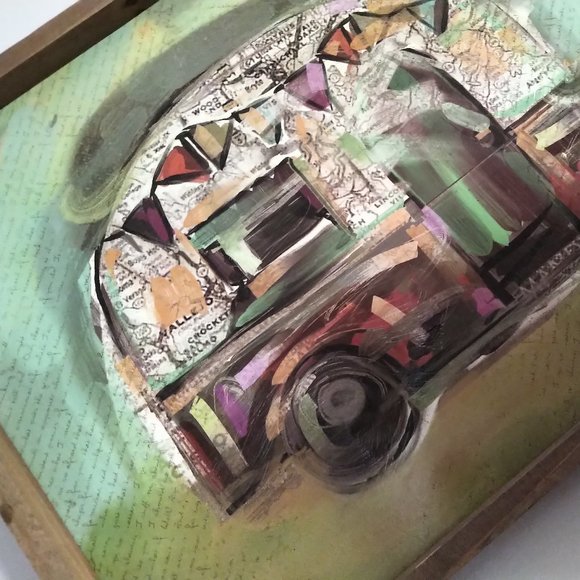 Camper Modern Print Cherry Framed Map Globe Kirkland's Home - Picture 2 of 7